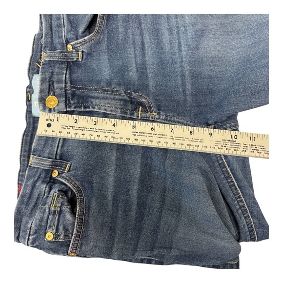 7 for All Mankind Blair Denim Kimmie Crop Stretchy Preppy Boho Jeans Size 30 - Picture 7 of 8